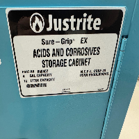 Justrite Sure-Grip EX 4 Gallon Acids and Corrosives Storage Cabinet image 0